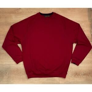 Peru Unlimited Men’s Red Pima Cotton Sweatshirt Ultra Soft Size L